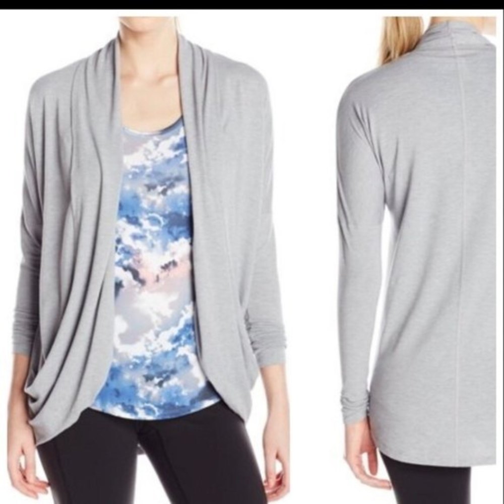 Lucy Grey Open Front Cardigan
